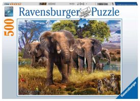 Puzzle - Familia de elfantes 500 pzas.