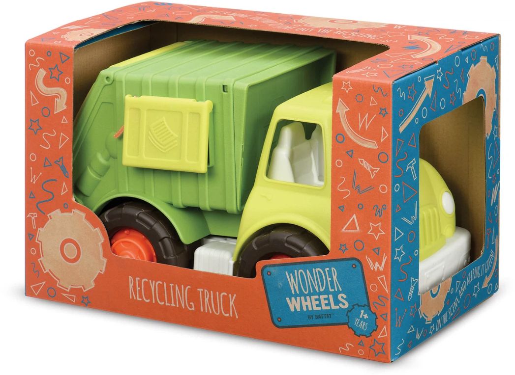 Camion Poubelle Jouet Wonder Wheels - Benne Basculante - 30 Cm - En Plastique - Dès 1 An