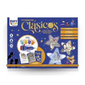 Kit proyector cuentos clásticos - La Sirenita, La Bella y la Bestia, Rapunzel y La Cenicienta