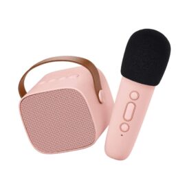 Karaoke - Altavoz Bluthooth con micrófono Rosa