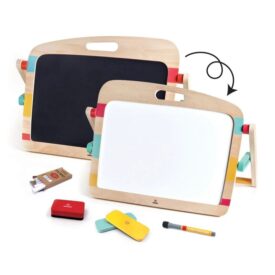 Svoora - Pizarra con caballete de doble cara Flip & Draw