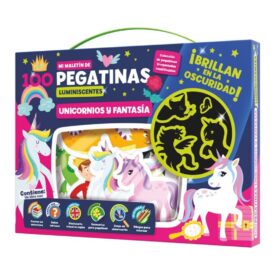 MALETÍN 100 PEGATINAS LUMINISCENTES - FANTASÍA