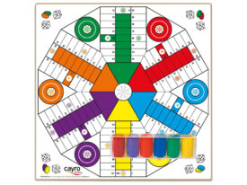 Tablero parchís con accesorios 40x40 4-6 jugadores