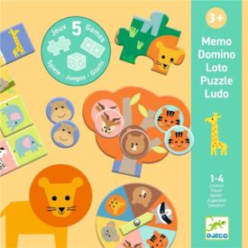 Memo, Domino, Loto, Puzzle, Ludo - Animales Salvajes