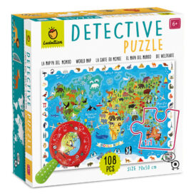 Puzzle Detective - Mapamundi de los Animales