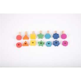 Formas geométricas madera arcoiris 14 pzas. - Tickit