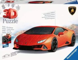 Puzzle 3D - Lamborghini Huracán Evo rojo 154 pzas.