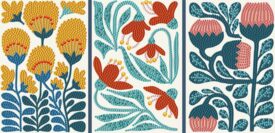 Diamond Dotz - Modern Floral Triptych
