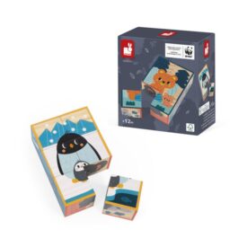 6 cubos de madera animales