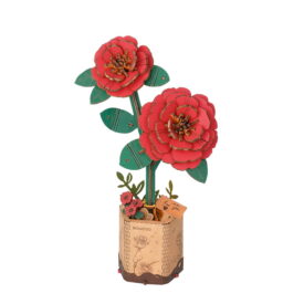 Wooden Bloom Draft - Red Camelli
