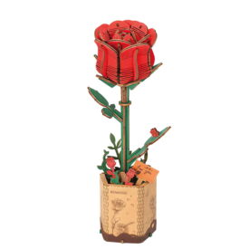 Wooden Bloom Draft - Rosa Roja