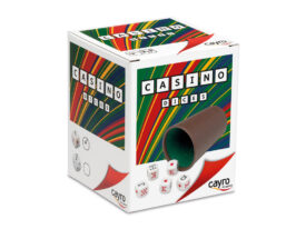 Cubilete forrado y 5 dados de Poker 16mm