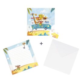 Tarjeta puzzle cumpleaños - Viaje por carretera