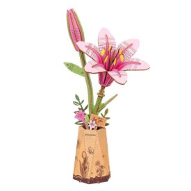 Wooden Bloom Draft - Pink Lily