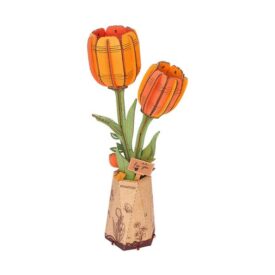 Wooden Bloom Draft - Orange Tulip