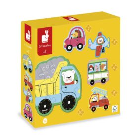 Puzzle evolutivo - Vehículos 2,4,6,8 y 10 pzas.